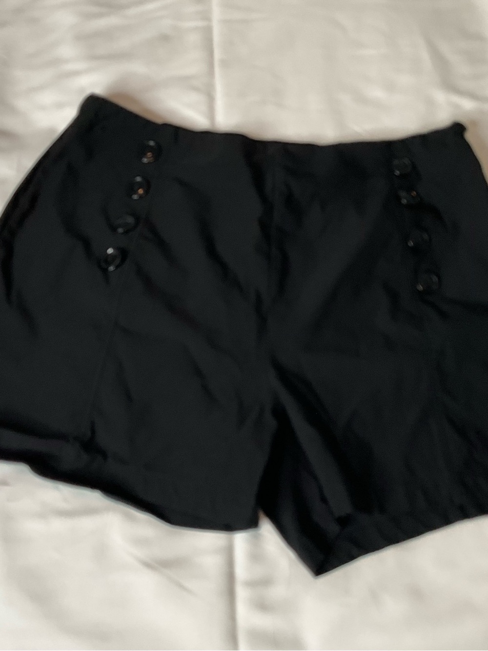 Belle Poque Women High Waist Stretch Sailor Shorts Vintage Button Pinup Shorts